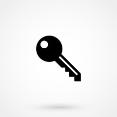 Key Icon in trendy flat style isolated on grey background.