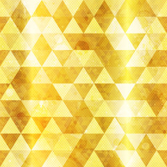 Gold triangles seamless pattern