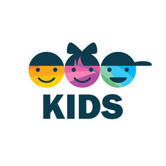 Obraz premium vector logo kids