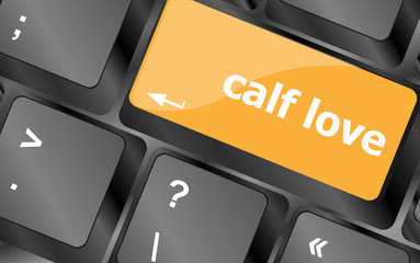 calf love words showing romance and love on keyboard keys