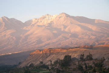 Mountain peaks landscape
