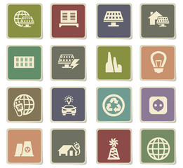 alternative energy icon set