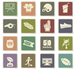 american football icon set