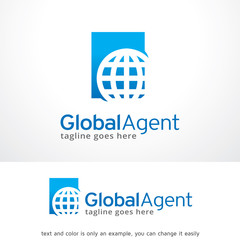 Global Agent Logo Template Design Vector, Emblem, Design Concept, Creative Symbol, Icon