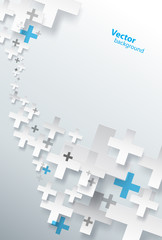 Abstract background created with plus sign - vertical version.