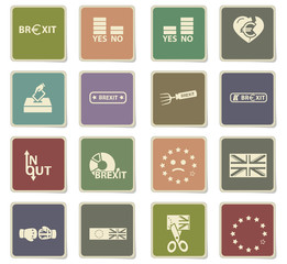 Fototapeta premium brexit icon set