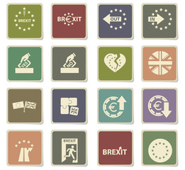 brexit icon set