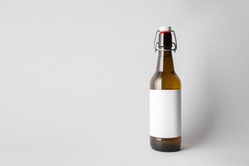 Bottle of beer on stage, Mock-up.