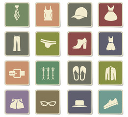 clothes icon set
