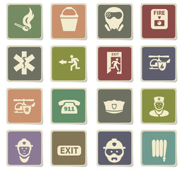 emergency icon set
