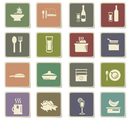 food and kitchen icon set