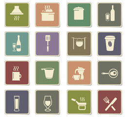 food and kitchen icon set