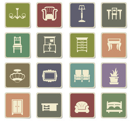 furniture icon set