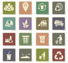 garbage icon set