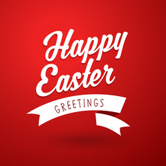 Happy Easter holiday greeting card template.