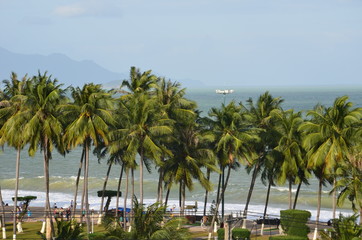 Fototapeta na wymiar Rest in Vietnam View On The Tropical Beach