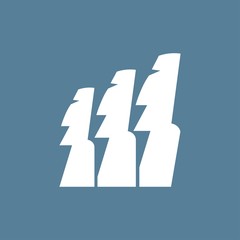Easter island statues vector icon illustrarion