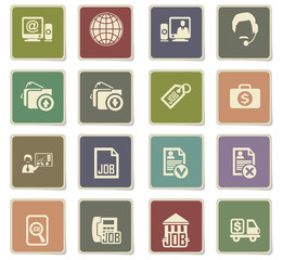 job search icon set