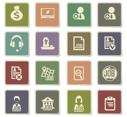 job search icon set