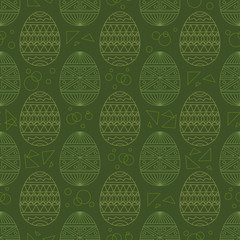 Easter eggs seamless pattern