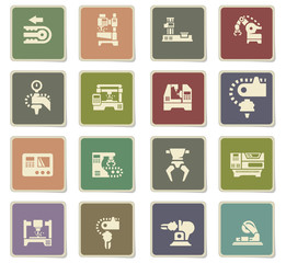 machine tools icon set