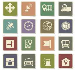 navigation icon set