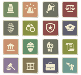 police icon set