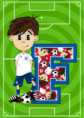 F is for Football Alphabet Learning Illustration