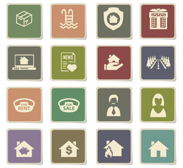 real estate icon set