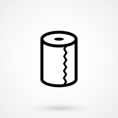 toilet paper icon, Vector illustration style