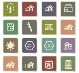 real estate icon set