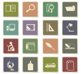 school icon set