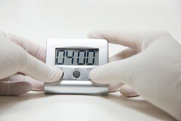 Timer laboratory equipment testing couting  dow of time.