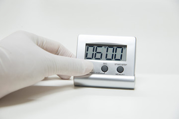 Timer laboratory equipment testing couting  dow of time.