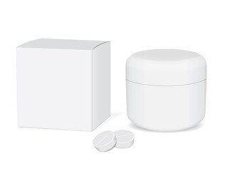 package with medicines for your design and logo. It is easy to change the color of the box. EPS10