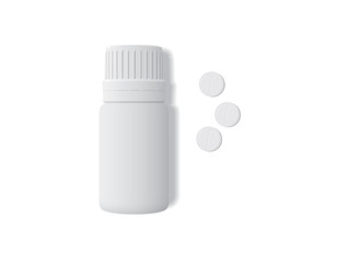 Package with medicines for your design and logo. It is easy to change the color of the box. Mock Up. EPS 10