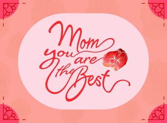 Naklejka premium Greeting card with mothers day message