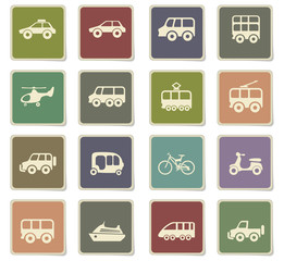 transport icon set