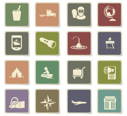 travel icon set