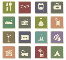 travel icon set