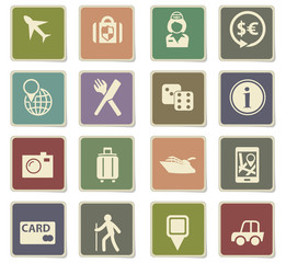 travel icon set