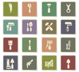 work tools icon set