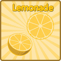 Colorful vintage Lemonade label poster vector illustration