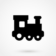 Simple web icon in vector: locomotive