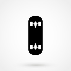 The skateboard icon. Skateboarding symbol. Flat Vector illustration