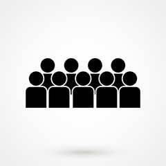 People icon, isolated. Flat design.