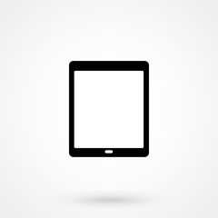 Tablet icon with isolated blank screen. Modern simple flat device sign. Internet computer concept. Trendy vector mockup display symbol for website design web button, mobile app. Logo illustration