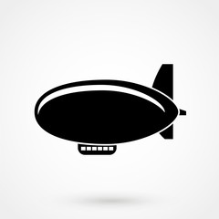 airship zeppelin vector icon