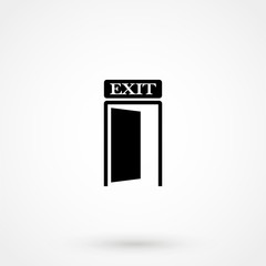 exit icon isolated on background.