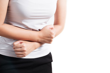Stomach pain, Woman suffer period day